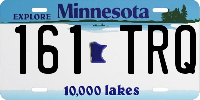 MN license plate 161TRQ