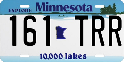 MN license plate 161TRR