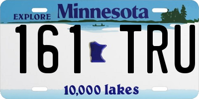MN license plate 161TRU