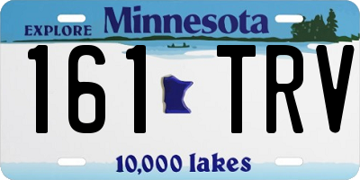 MN license plate 161TRV