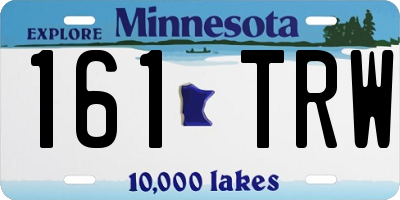 MN license plate 161TRW