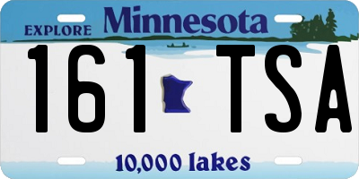 MN license plate 161TSA