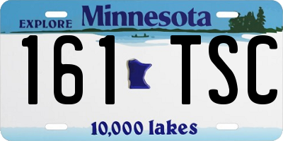 MN license plate 161TSC