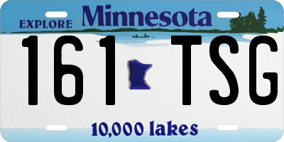 MN license plate 161TSG