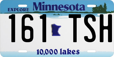 MN license plate 161TSH
