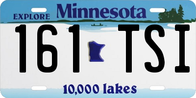 MN license plate 161TSI