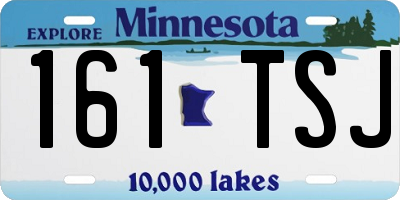 MN license plate 161TSJ