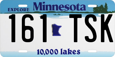 MN license plate 161TSK