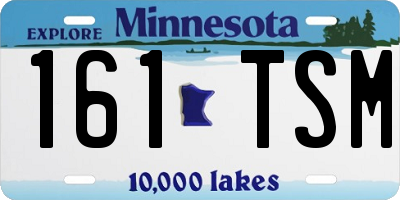 MN license plate 161TSM