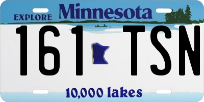 MN license plate 161TSN