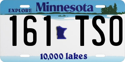 MN license plate 161TSO