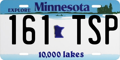 MN license plate 161TSP