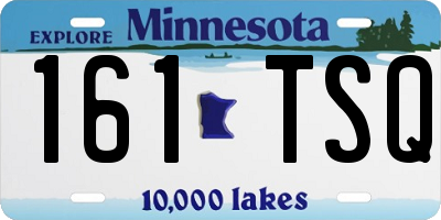 MN license plate 161TSQ