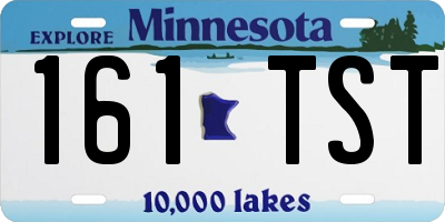 MN license plate 161TST