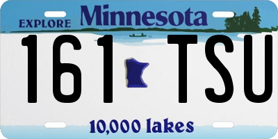 MN license plate 161TSU