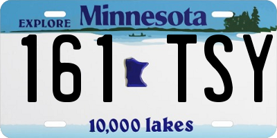 MN license plate 161TSY