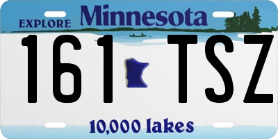 MN license plate 161TSZ