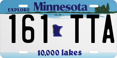 MN license plate 161TTA