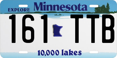 MN license plate 161TTB