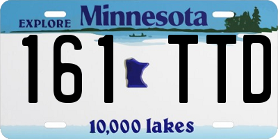 MN license plate 161TTD
