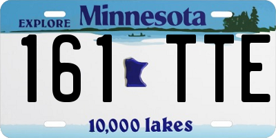 MN license plate 161TTE