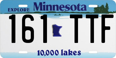 MN license plate 161TTF