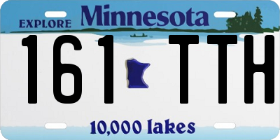 MN license plate 161TTH