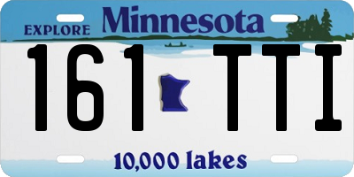 MN license plate 161TTI