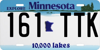 MN license plate 161TTK
