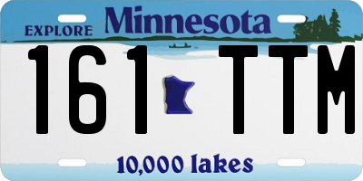 MN license plate 161TTM