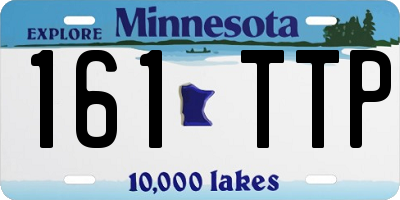 MN license plate 161TTP