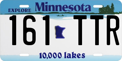 MN license plate 161TTR