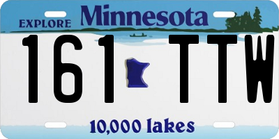 MN license plate 161TTW