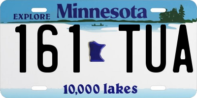 MN license plate 161TUA