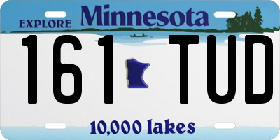 MN license plate 161TUD