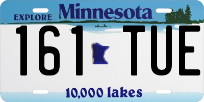 MN license plate 161TUE