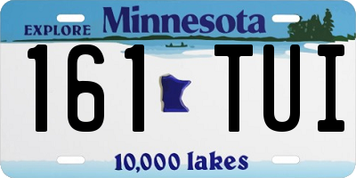 MN license plate 161TUI