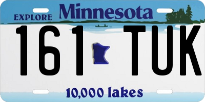 MN license plate 161TUK