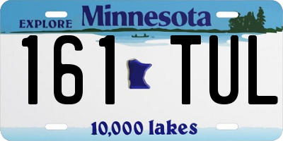 MN license plate 161TUL