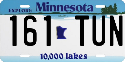 MN license plate 161TUN