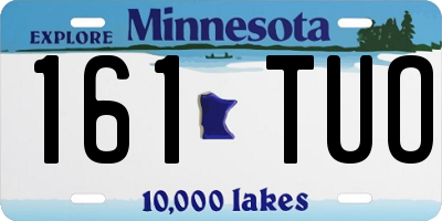MN license plate 161TUO