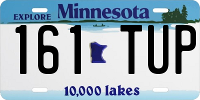 MN license plate 161TUP