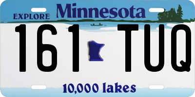 MN license plate 161TUQ