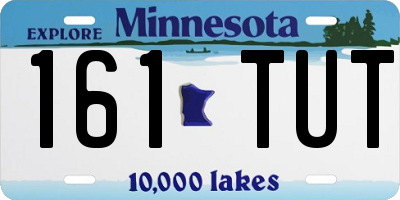 MN license plate 161TUT