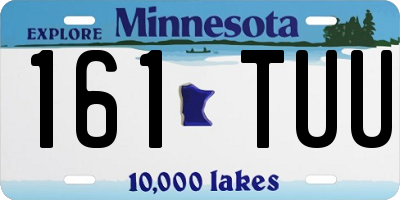 MN license plate 161TUU