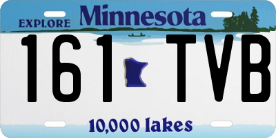 MN license plate 161TVB