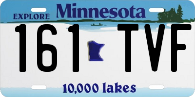MN license plate 161TVF