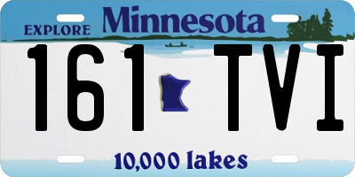 MN license plate 161TVI
