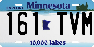 MN license plate 161TVM