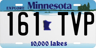 MN license plate 161TVP